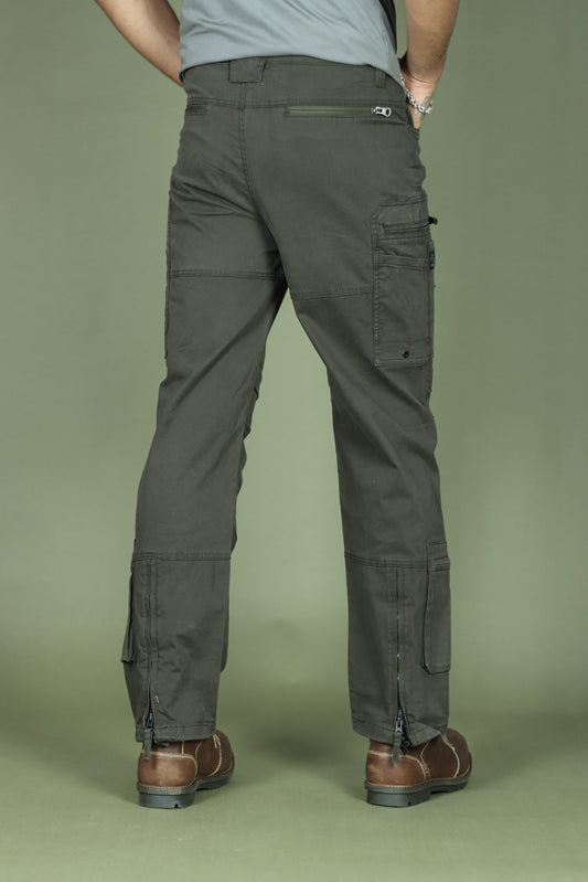 STRAIGHT ZIP 12 POCKET CARGO WITH DJUSTABLE BOTTOMS- ST-53