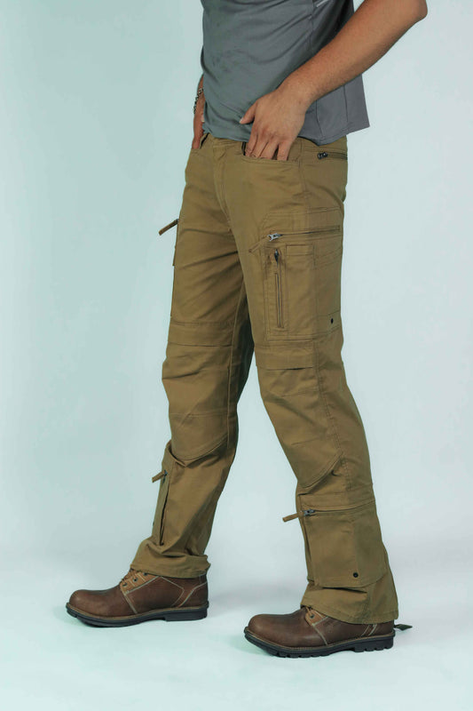 STRAIGHT ZIP 12 POCKET CARGO WITH ADJUSTABLE BOTTOMS - ST-53
