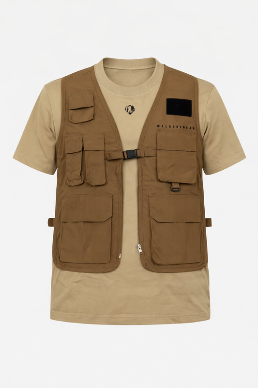Tactical Utility Attached Vest T-Shir T1
