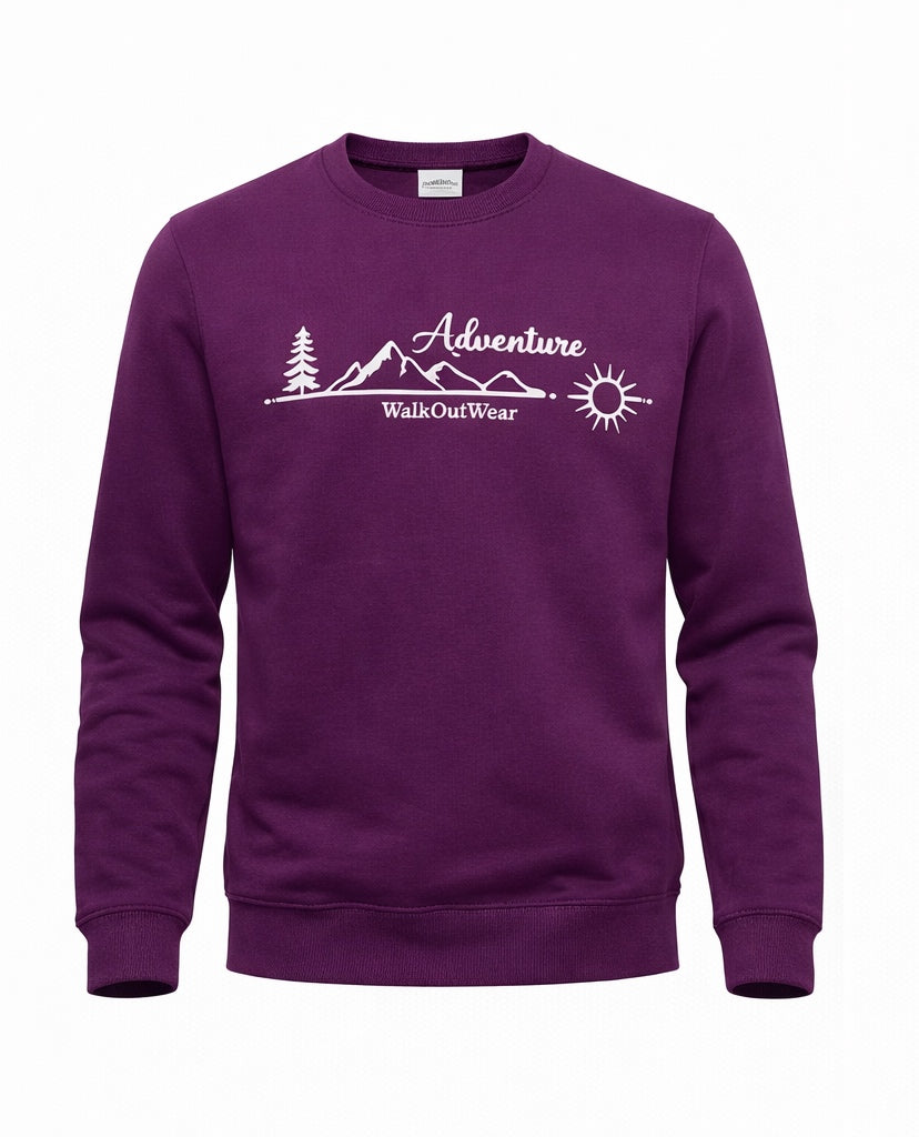 “adventure” Cotton Sweatshirt – Warm, Soft & Comfortable