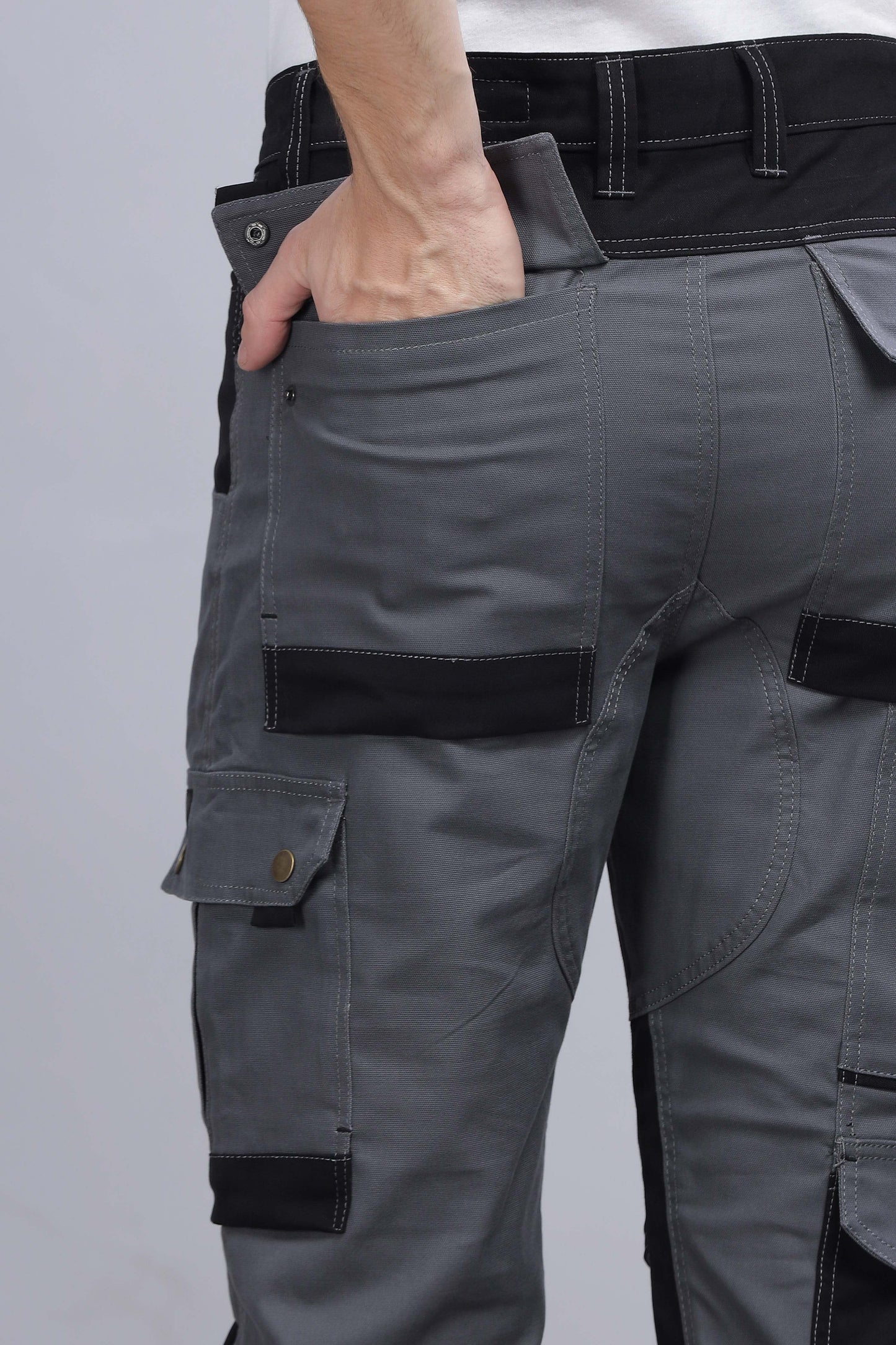 2.0 Premium Soldier-Wear Multi-Pocket Cargo (Grey-Black)