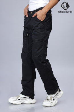 WalkoutwearFly Zip 7 Over-Sized Pocket Black Cargo with Exiting