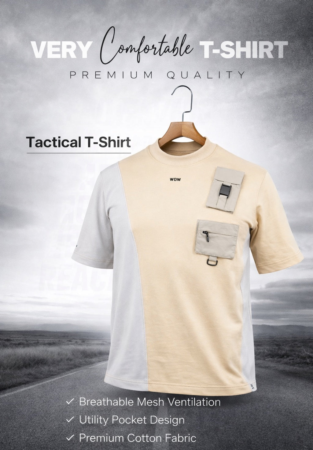 Tactical Tshirt-T2 BEIGE.BEIGE