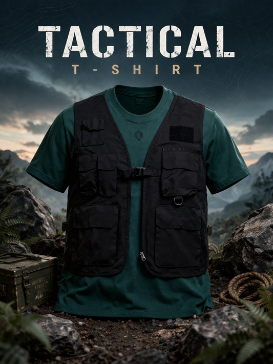 Tactical Utility Attached Vest T-Shir T1