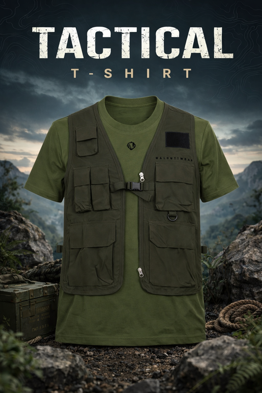 Tactical Utility Attached Vest T-Shir T1