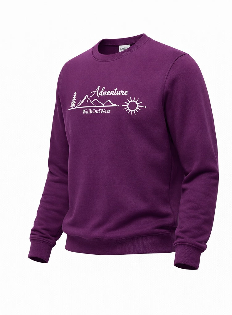 “adventure” Cotton Sweatshirt – Warm, Soft & Comfortable