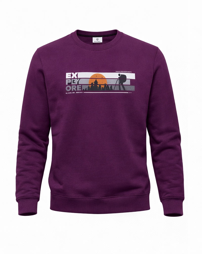 “Explore” Cotton Sweatshirt – Warm, Soft & Comfortable
