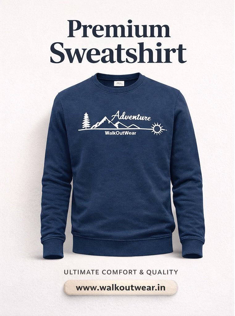 “adventure” Cotton Sweatshirt – Warm, Soft & Comfortable
