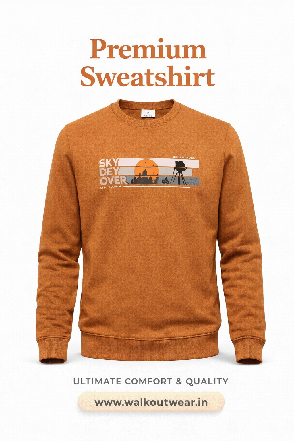 “Explore” Cotton Sweatshirt – Warm, Soft & Comfortable