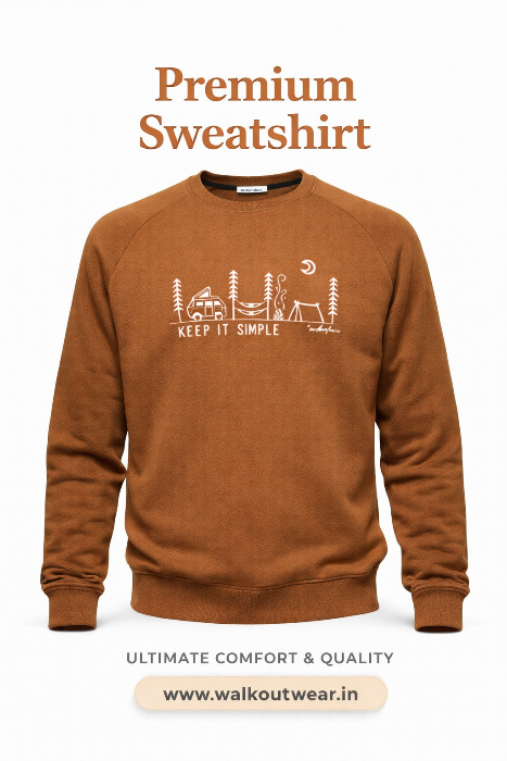 “Keep It Simple” Cotton Sweatshirt – Warm, Soft & Comfortable