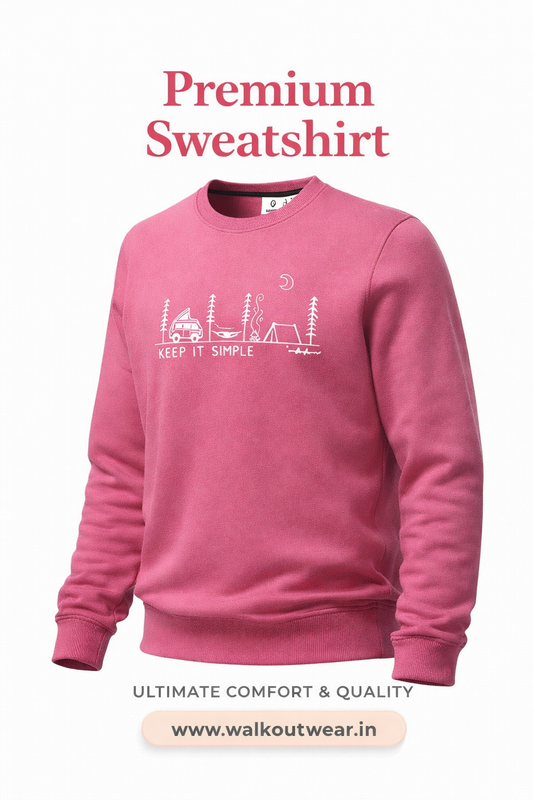 “Keep It Simple” Cotton Sweatshirt – Warm, Soft & Comfortable