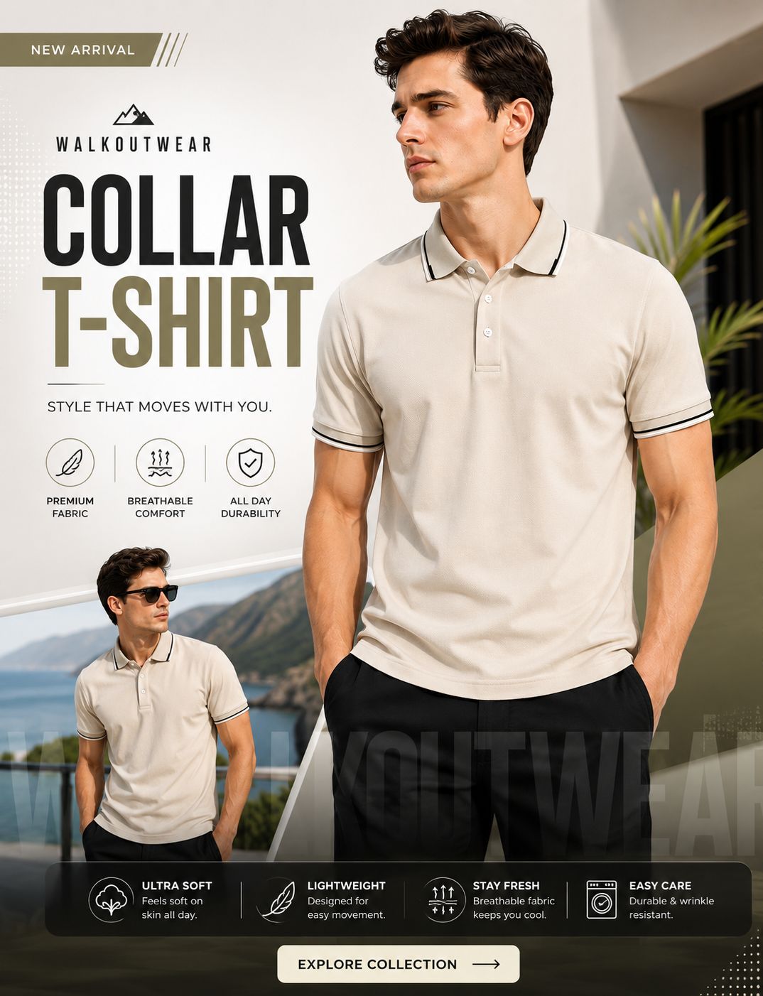 Outdoor Collar T-Shirt